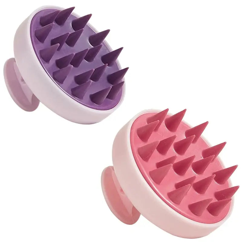 Silicone Shampoo Brush Head Scalp Massage Comb Hair Washing Comb