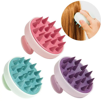 Silicone Shampoo Brush Head Scalp Massage Comb Hair Washing Comb