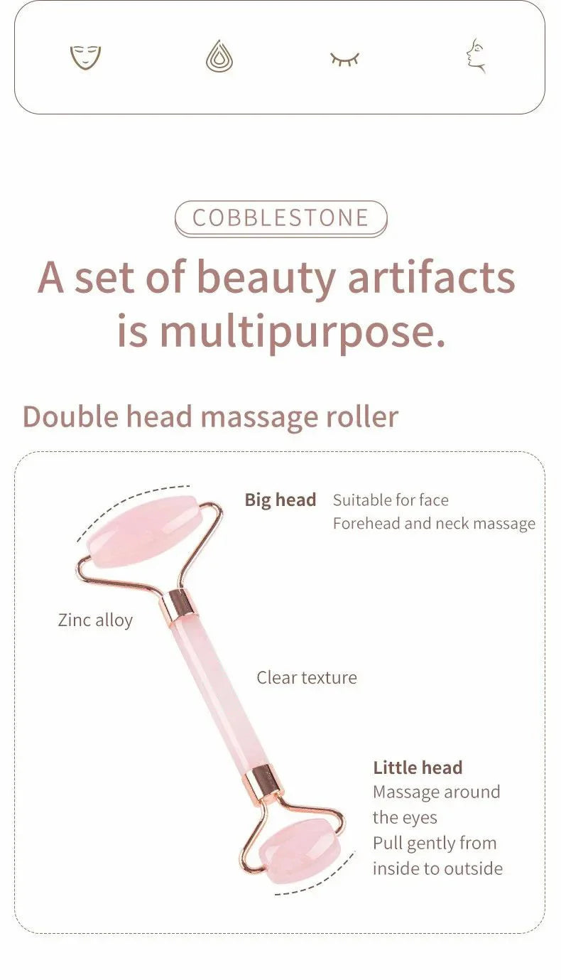 RadiantGlow Roller & Gua Sha Facial Massage Set